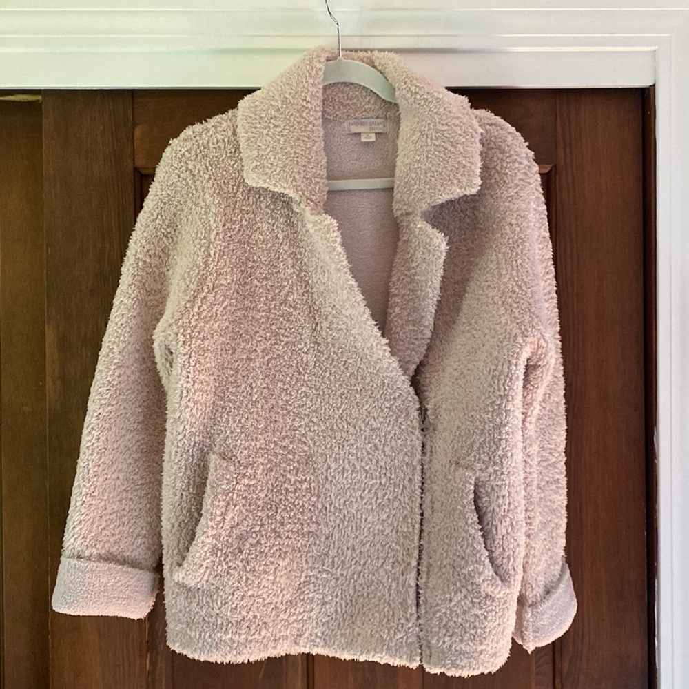 NWOT Barefoot dreams cozy chic stone Moto jacket medium